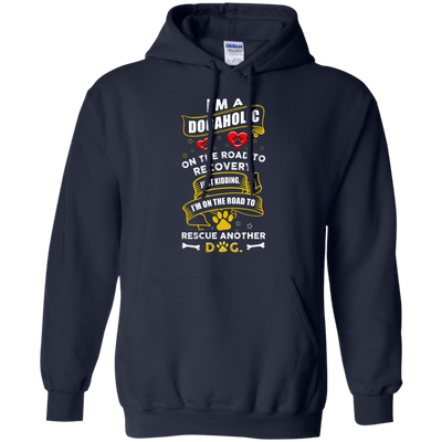 I'm A Dogaholic-T-Shirt & Hoodie-Pullover Hoodie-Navy