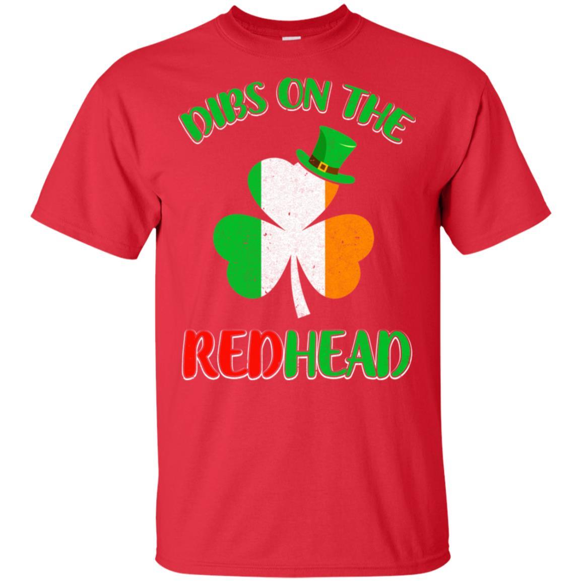 Dibs On The Redhead Funny St Patricks Day Drinking-T-Shirt & Hoodie-Classic T-Shirt-Red