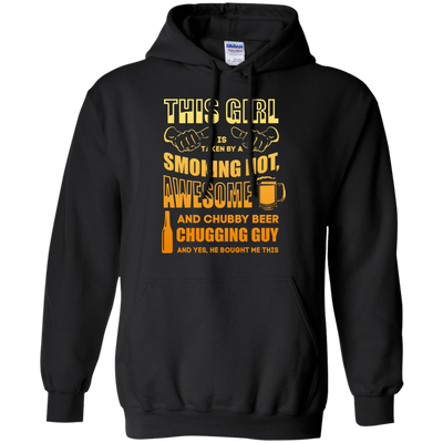 Taken By Hot Chubby Beer Chugging Guy-T-Shirt & Hoodie-Pullover Hoodie-Black