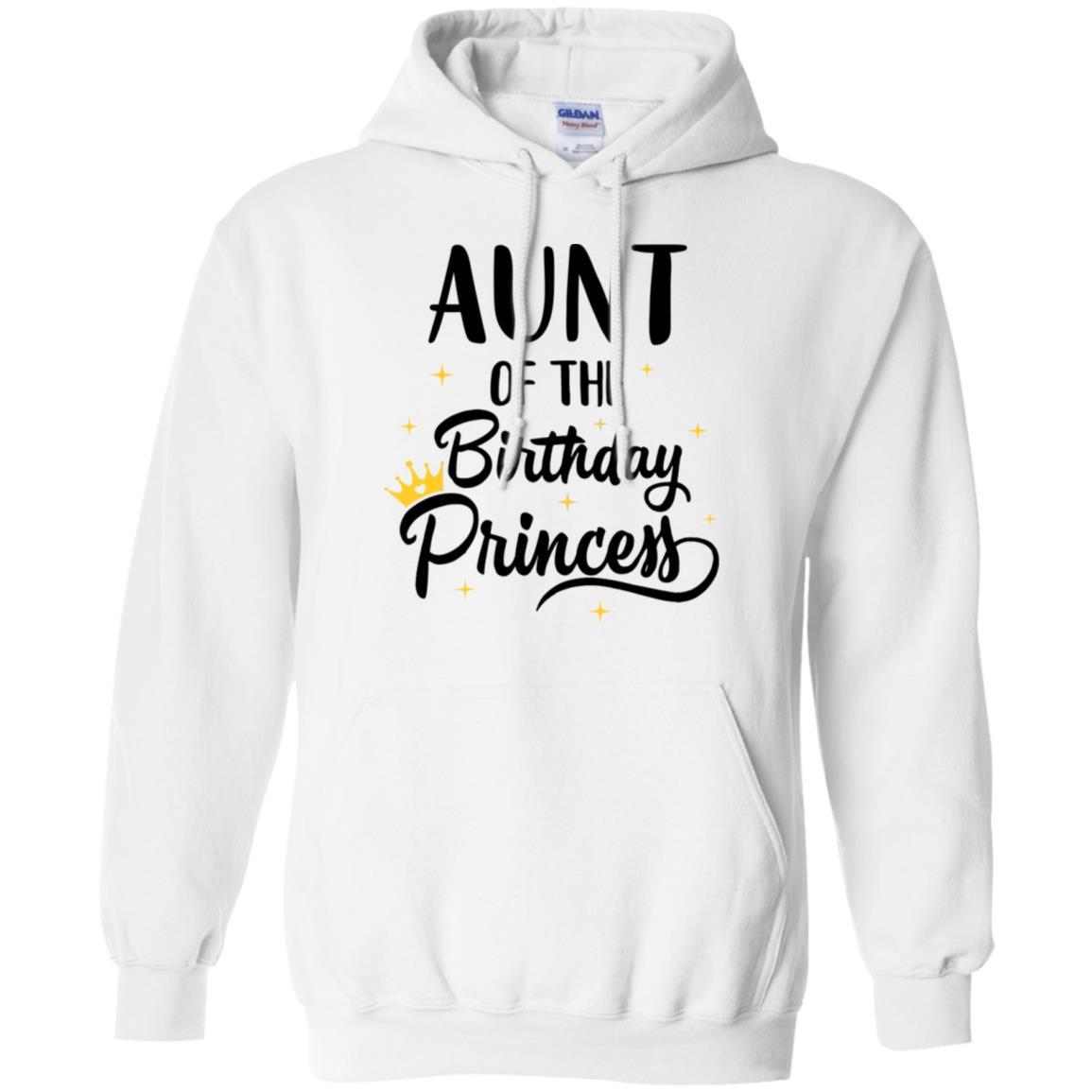 Aunt Of The Birthday Princess Matching Family Party-T-Shirt & Hoodie-Pullover Hoodie-White
