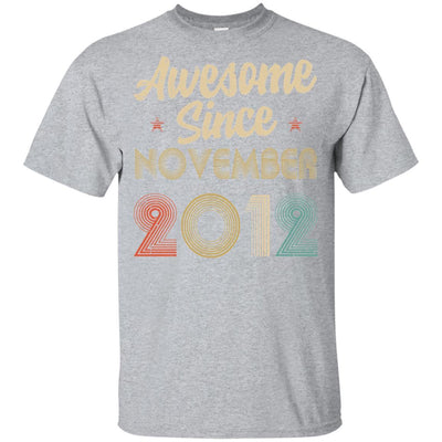 Awesome Since November 2012 Vintage 9th Birthday Gifts Youth-Youth Shirt-Youth T-Shirt-Sport Grey