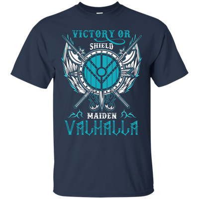 Shieldmaiden Victory Or Valhalla-T-Shirt & Hoodie-Classic T-Shirt-Navy