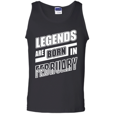 Legends are born in FEBRUARY-T-Shirt & Hoodie-Unisex Tank-Black