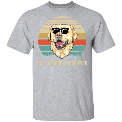 Vintage Labrador Dad Gifts Best Labrador Dad Ever-T-Shirt & Hoodie-Classic T-Shirt-Sport Grey