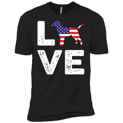 American Flag Dog Labrador Love-T-Shirt & Hoodie-Premium T-Shirt-Black