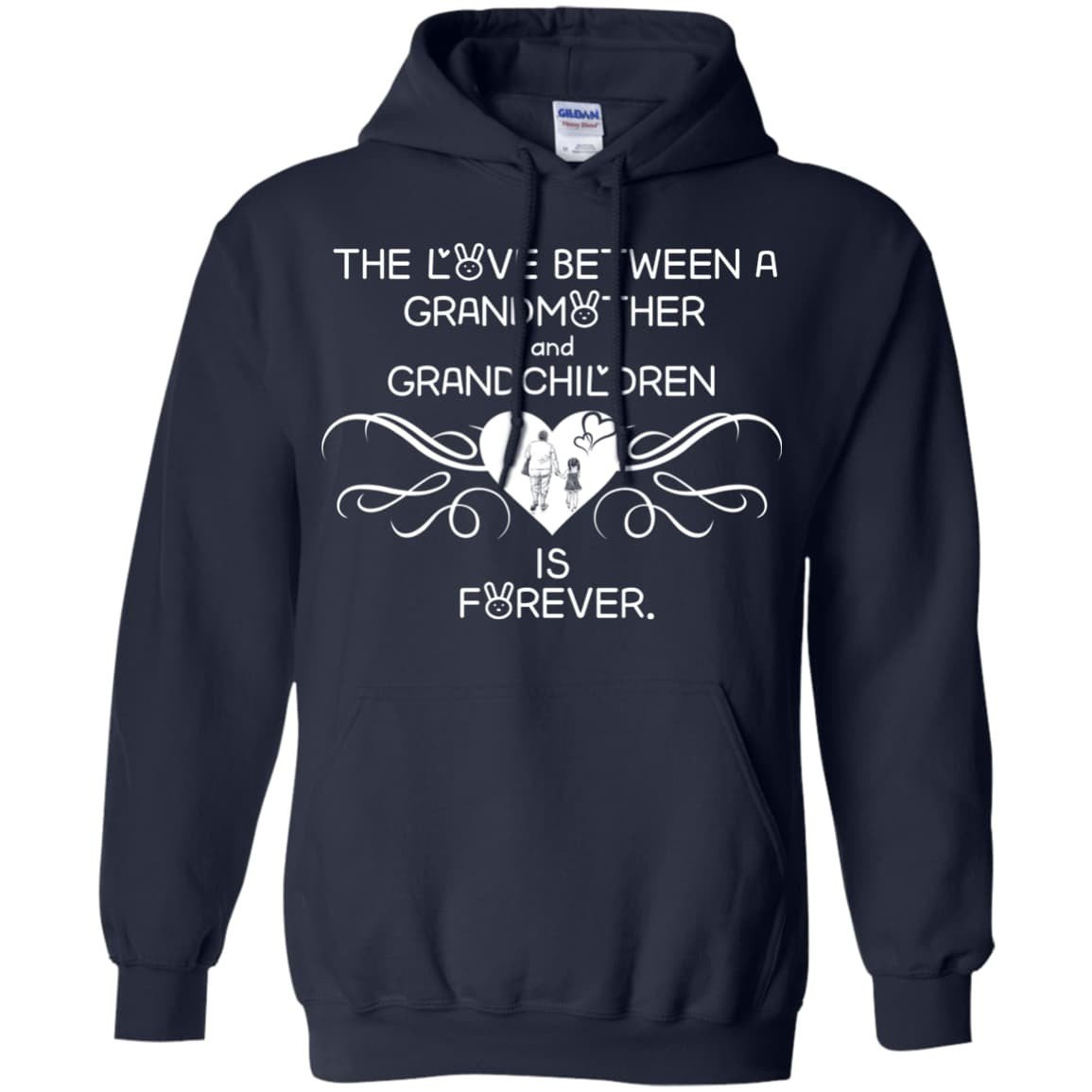 GRANDMOTHER AND GRANDCHILDREN IS FOREVER-T-Shirt & Hoodie-Pullover Hoodie-Navy