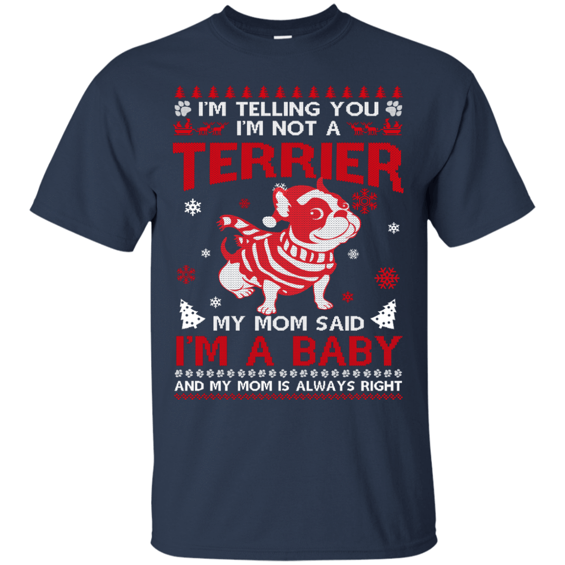I'm Telling You I'm Not A Terrier-T-Shirt & Hoodie-Classic T-Shirt-Navy