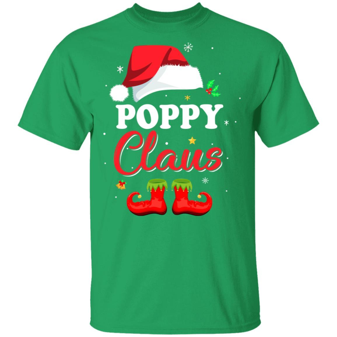 Santa Poppy Claus Matching Family Pajamas Christmas Gifts-T-Shirt & Sweatshirt-Classic T-Shirt-Irish Green