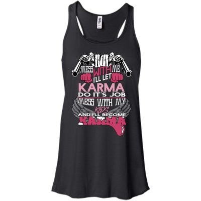 I WILL BECOME KARMA-T-Shirt & Hoodie-Women's Flowy Racerback Tank-Black