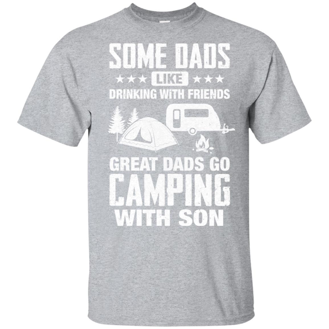 Great Dad Go Camping With Son Father Day Gift-T-Shirt & Hoodie-Classic T-Shirt-Sport Grey