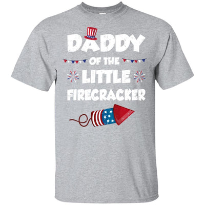 4th Of July Birthday Daddy Of The Little Firecracker-T-Shirt & Hoodie-Classic T-Shirt-Sport Grey