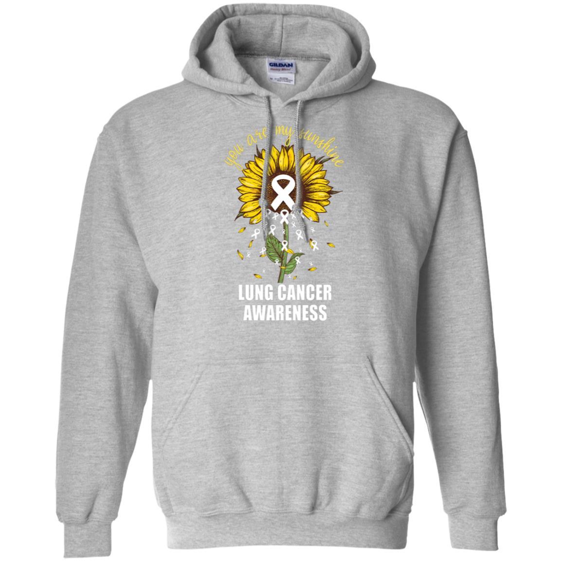 You Are My Sunshine Lung Cancer Awareness-T-Shirt & Hoodie-Pullover Hoodie-Sport Grey