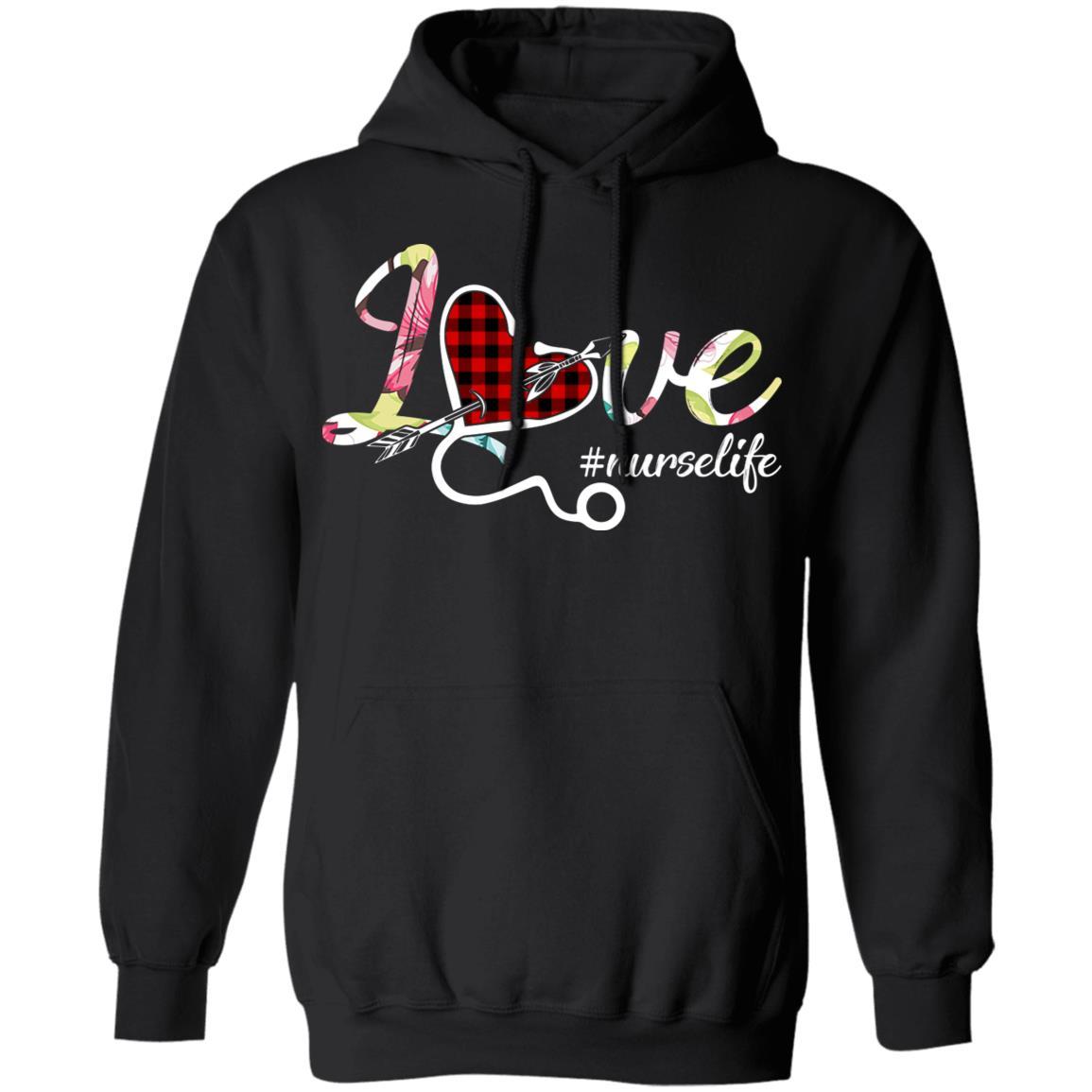 Funny Nurse Life Love Nursing Birthday Gift Idea-T-Shirt & Tank Top-Pullover Hoodie-Black