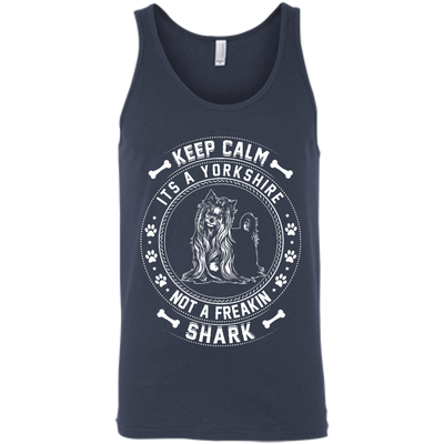 Keep Calm It's A Yorkshire Terrier Not A Freaking Shark-T-Shirt & Hoodie-Unisex Tank-Navy