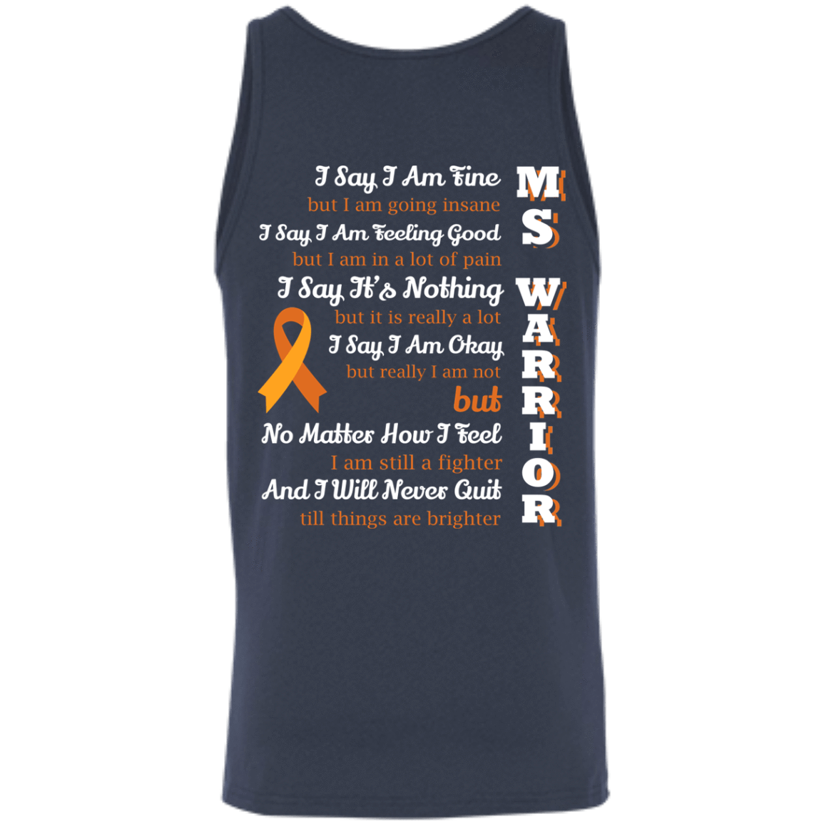 Multiple Sclerosis Warrior-T-Shirt & Hoodie-Unisex Tank-Navy