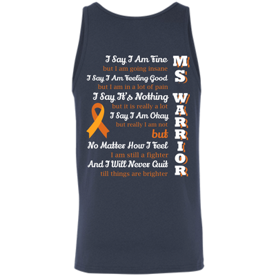 Multiple Sclerosis Warrior-T-Shirt & Hoodie-Unisex Tank-Navy