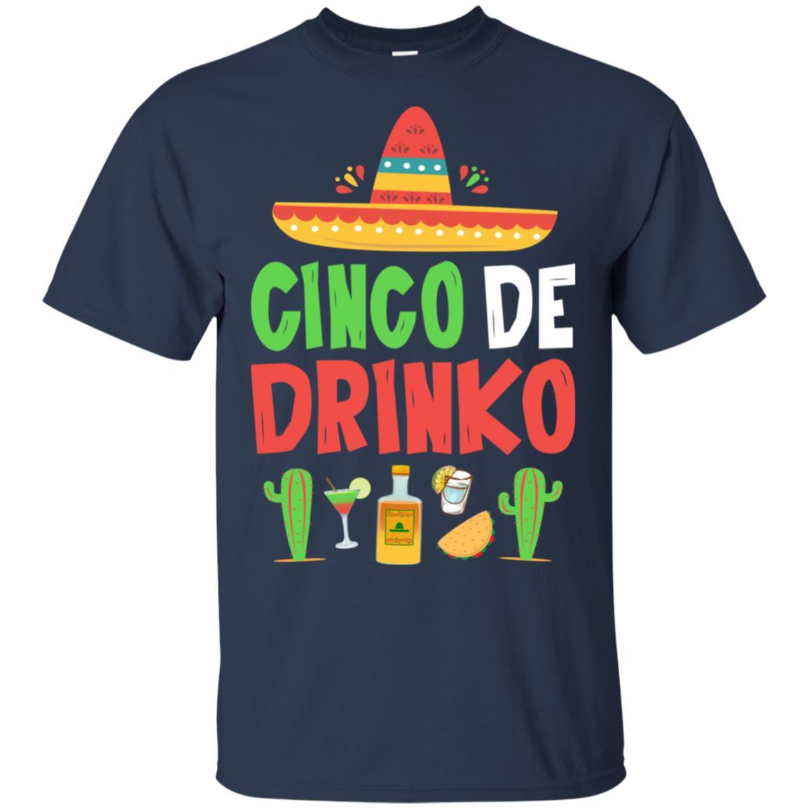 Cinco De Mayo Funny Mexican Cinco De Drinko-T-Shirt & Hoodie-Classic T-Shirt-Navy
