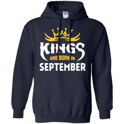 Kings Are Born In September-T-Shirt & Hoodie-Pullover Hoodie-Navy