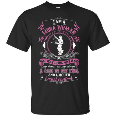I Am A Libra Woman I Was Born With-T-Shirt & Hoodie-Classic T-Shirt-Black