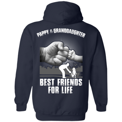 Pappy And Granddaughter Best Friends For Life-T-Shirt & Hoodie-Pullover Hoodie-Navy