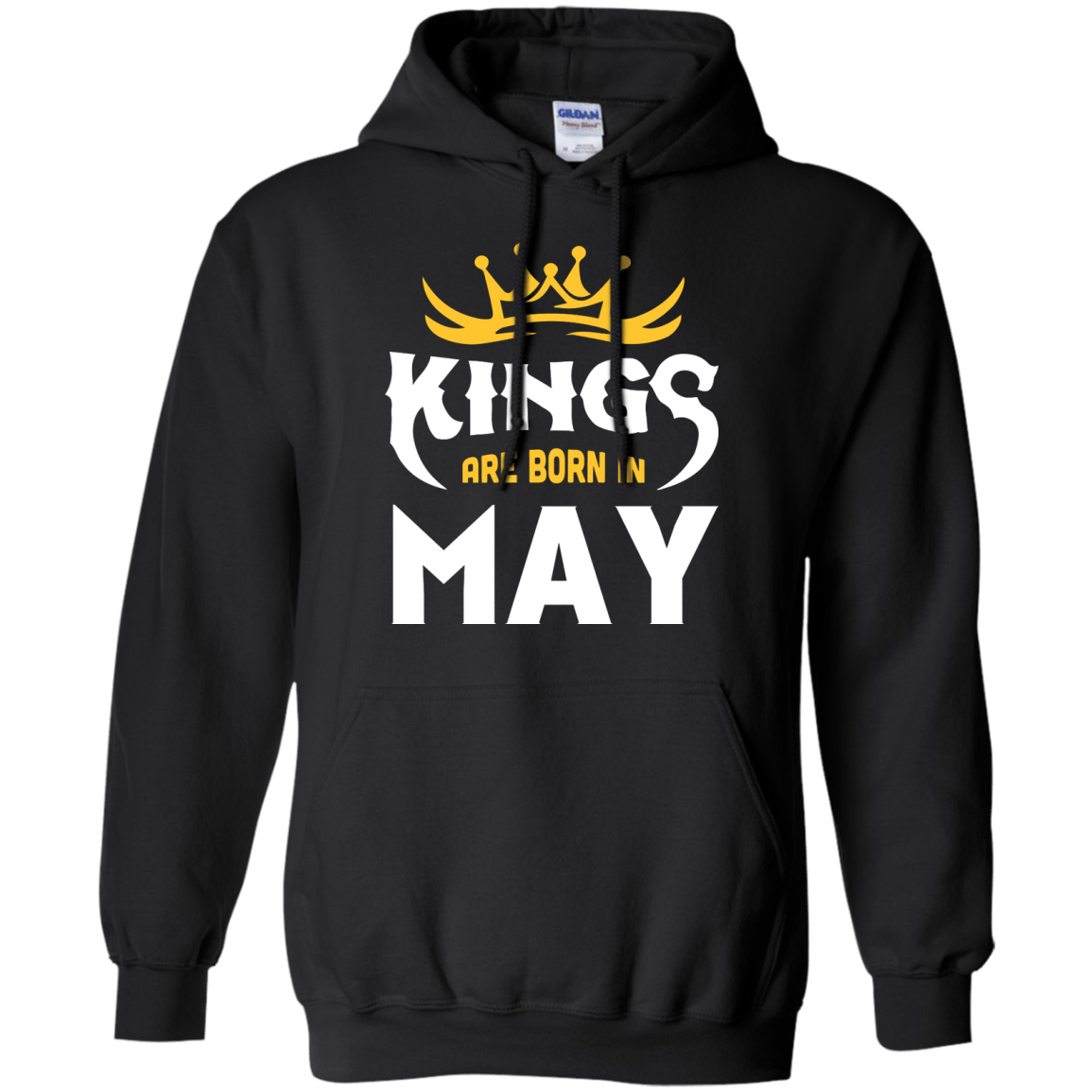 Kings Are Born In May-T-Shirt & Hoodie-Pullover Hoodie-Black