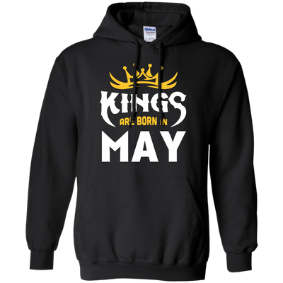 Kings Are Born In May-T-Shirt & Hoodie-Pullover Hoodie-Black