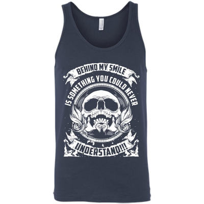 Behind My Smile Is Something You Could Never Understand SHIRT-T-Shirt & Hoodie-Unisex Tank-Navy