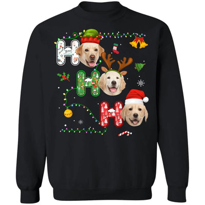 Christmas Ho Ho Ho Labrador Lover Funny Xmas Gift-T-Shirt & Sweatshirt-Crewneck Sweatshirt-Black