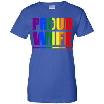 Proud Wife Lesbian Pride Month LGBT-T-Shirt & Hoodie-Women's T-Shirt-Royal