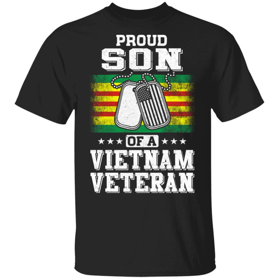 Proud Son Of A VietNam Veteran Dad Mom-T-Shirt & Hoodie-Classic T-Shirt-Black
