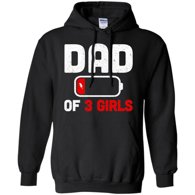 Funny Dad Of 3 Girls Fathers Day Gifts-T-Shirt & Hoodie-Pullover Hoodie-Black
