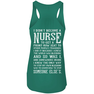 I Didn't Become A Nurse-T-Shirt & Hoodie-Women's Flowy Racerback Tank-Kelly