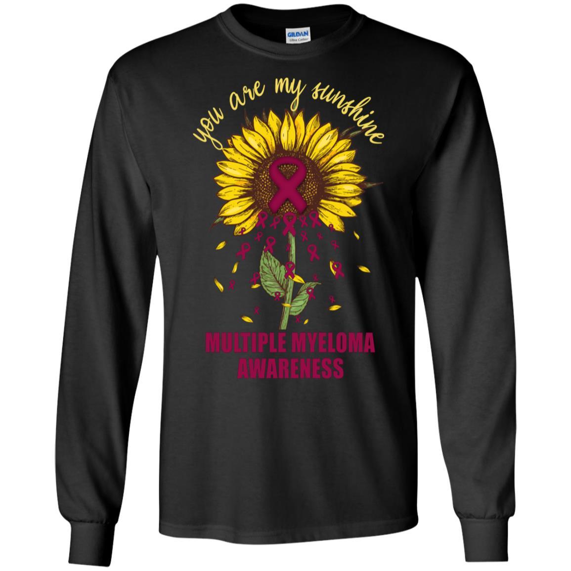 You Are My Sunshine Multiple Myeloma Awareness-T-Shirt & Hoodie-Long Sleeve T-Shirt-Black