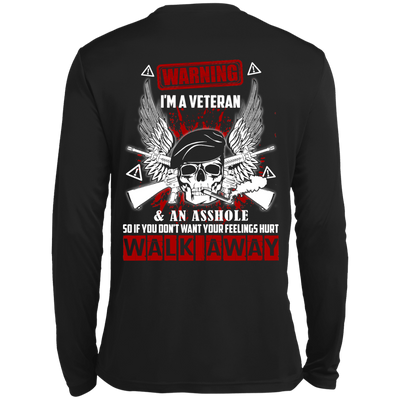 I'm A Veteran And An A**hole-T-Shirt & Hoodie-Long Sleeve T-Shirt-Black