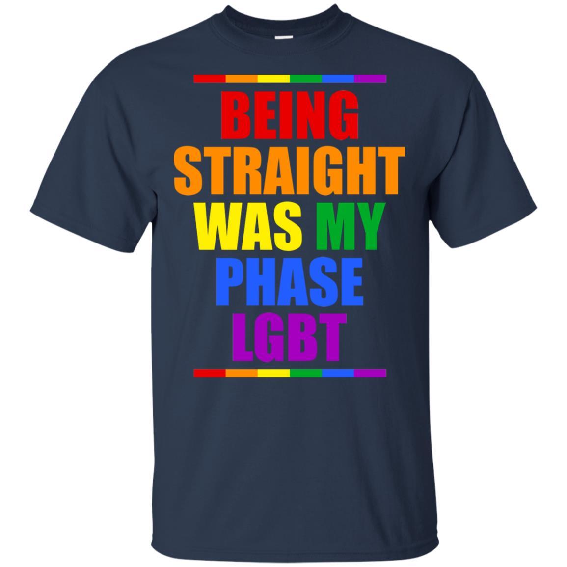 LGBT Pride Being Straight Was My Phase-T-Shirt & Hoodie-Classic T-Shirt-Navy