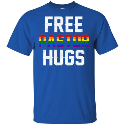 Free Pastor Hugs Support Gay LGBT Pride Rainbow-T-Shirt & Hoodie-Classic T-Shirt-Royal