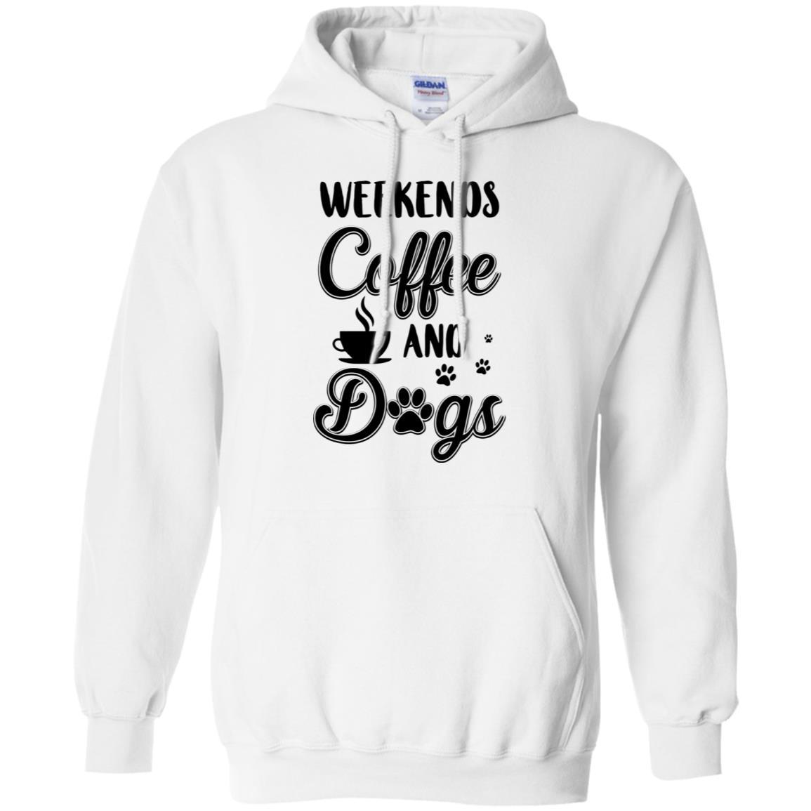 Weekends Coffee And Dogs Lover Gifts-T-Shirt & Tank Top-Pullover Hoodie-White