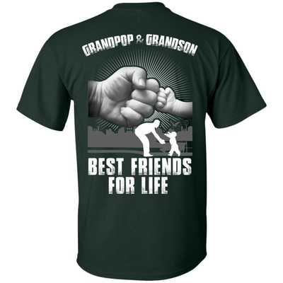 Grandpop And Grandson Best Friends For Life-T-Shirt & Hoodie-Classic T-Shirt-Forest Green
