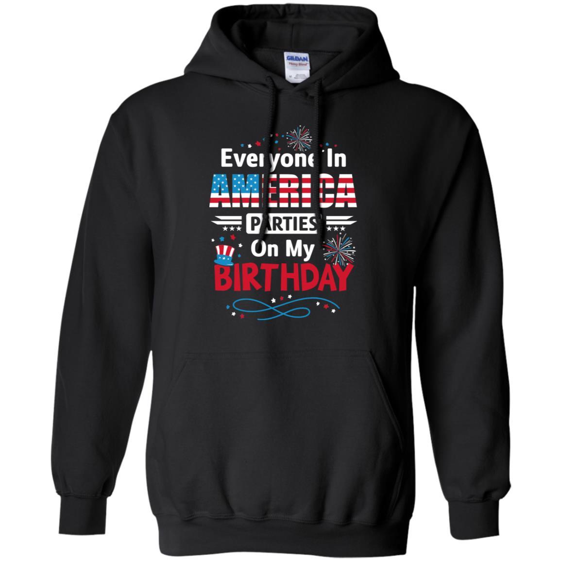 Born on July 4th Birthday Celebration Gifts-T-Shirt & Hoodie-Pullover Hoodie-Black