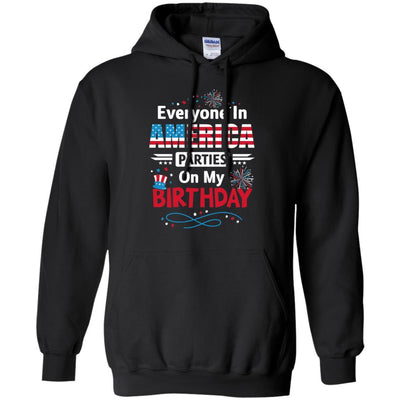 Born on July 4th Birthday Celebration Gifts-T-Shirt & Hoodie-Pullover Hoodie-Black