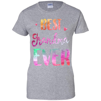 Best Grandma Ever Cute Funny Mothers Day Gift-T-Shirt & Tank Top-Women's T-Shirt-Sport Grey