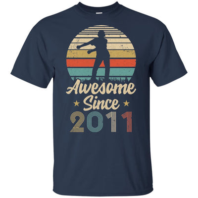 Vintage Flossing Awesome Since 2011 10th Birthday Gift Youth-Youth Shirt-Youth T-Shirt-Navy