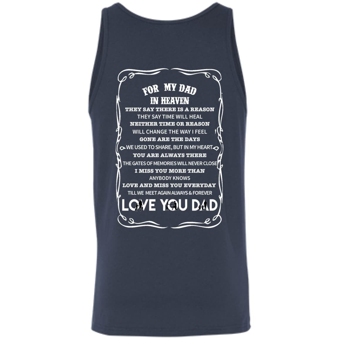 For My Dad In Heaven-T-Shirt & Hoodie-Unisex Tank-Navy