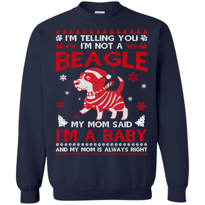I'm Telling You I'm Not A Beagle-T-Shirt & Hoodie-Crewneck Sweatshirt-Navy