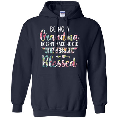 Being A Grandma Doesn't Make Me Old It Makes Me Blessed-T-Shirt & Hoodie-Pullover Hoodie-Navy