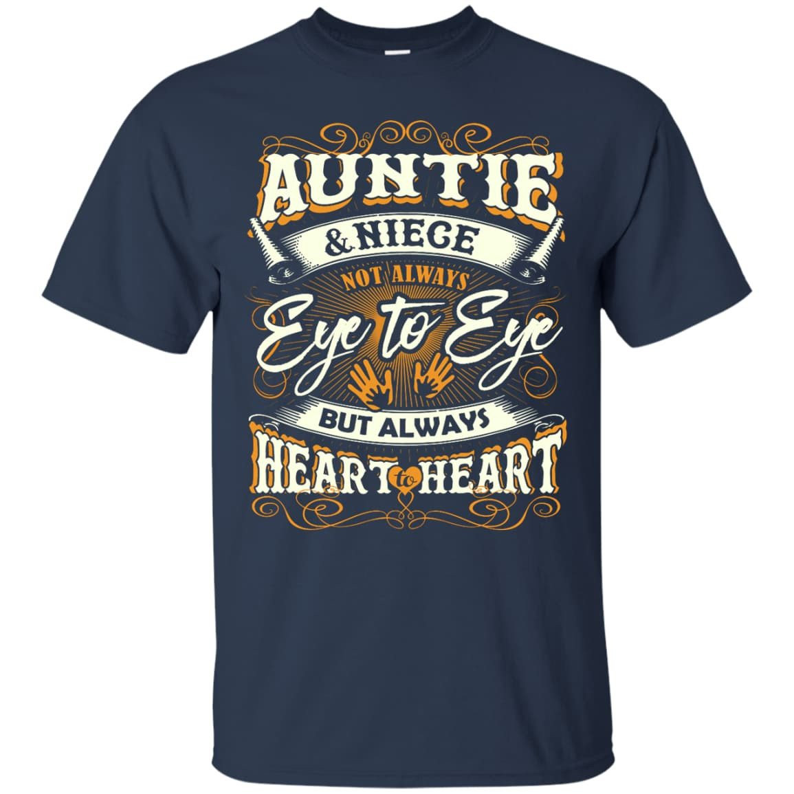 Auntie And Niece Not Always Eye To Eye-T-Shirt & Hoodie-Classic T-Shirt-Navy