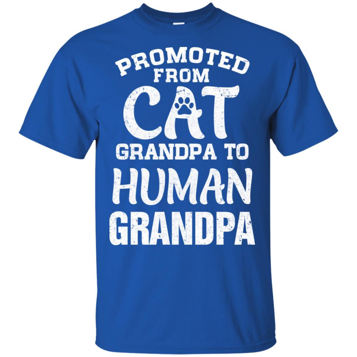 Promoted From Cat Grandpa To Human Grandpa Gifts-T-Shirt & Hoodie-Classic T-Shirt-Royal