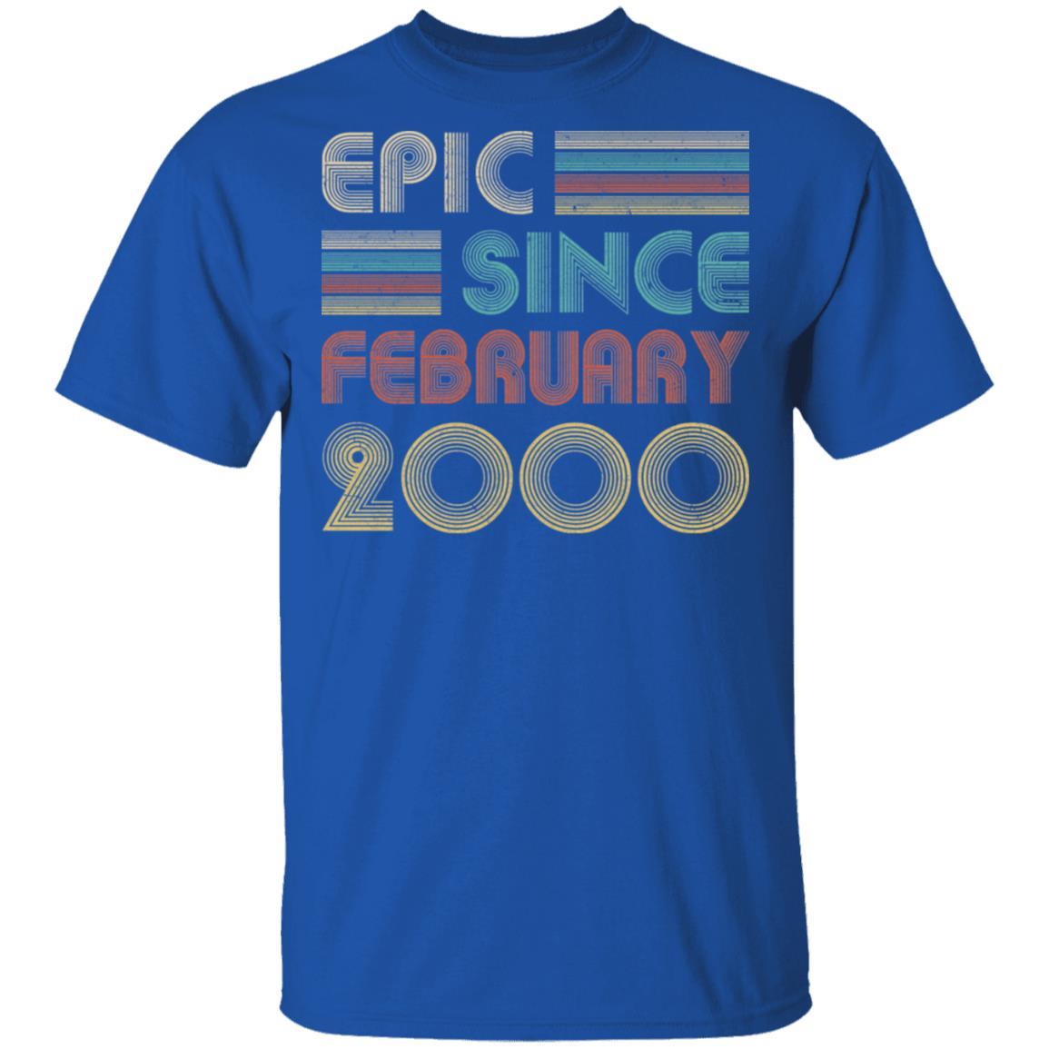 Epic Since February 2000 Vintage 21th Birthday Gifts-T-Shirt & Hoodie-Classic T-Shirt-Royal