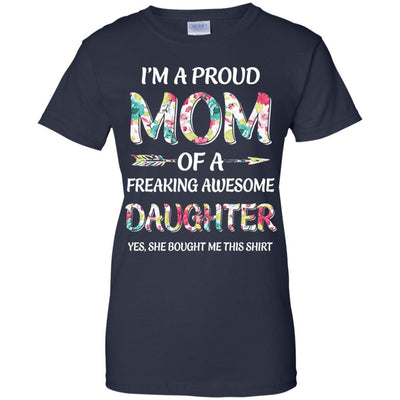 Proud Mom Mother's Day Gift From A Daughter To Mom-T-Shirt & Hoodie-Women's T-Shirt-Navy