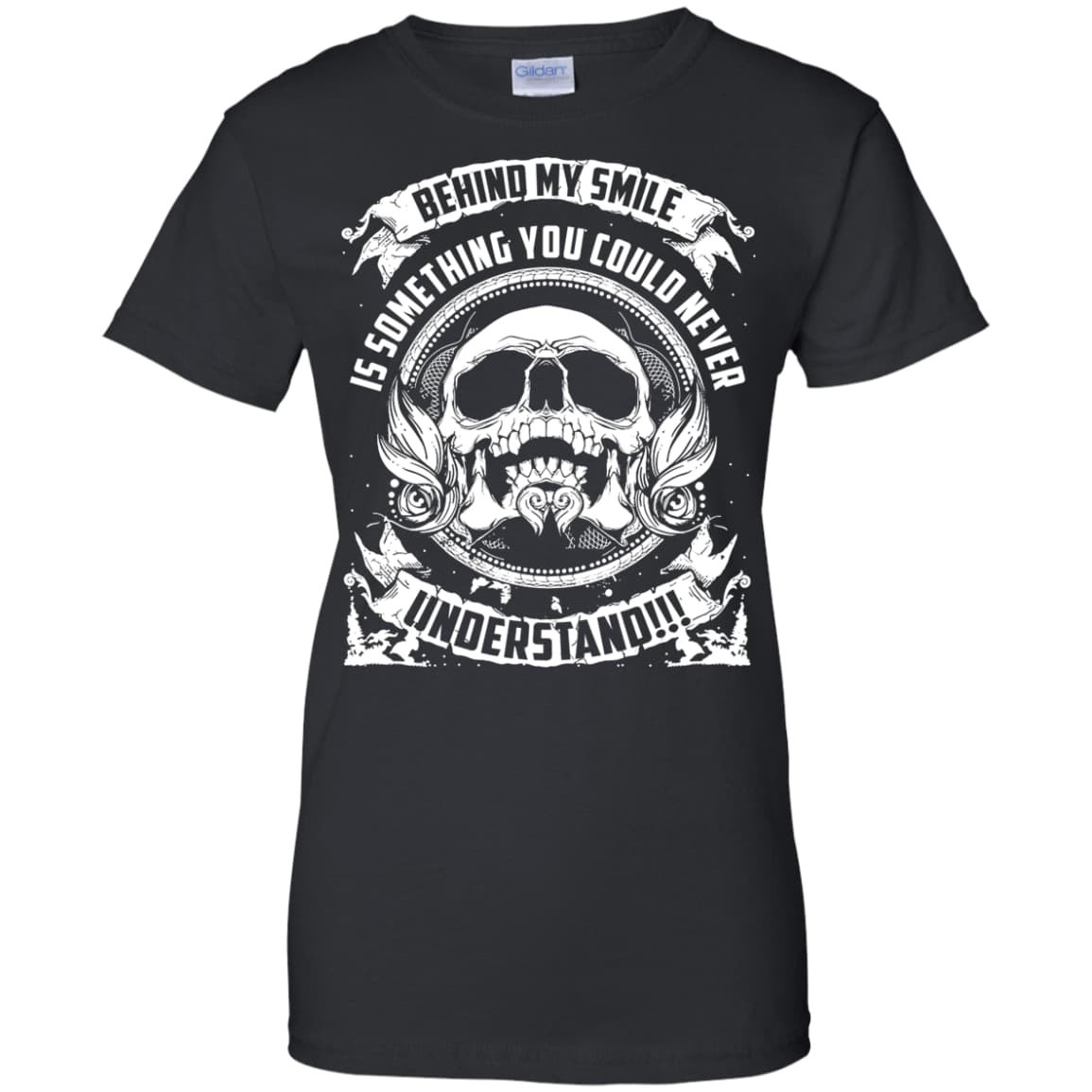 Behind My Smile Is Something You Could Never Understand SHIRT-T-Shirt & Hoodie-Women's T-Shirt-Black